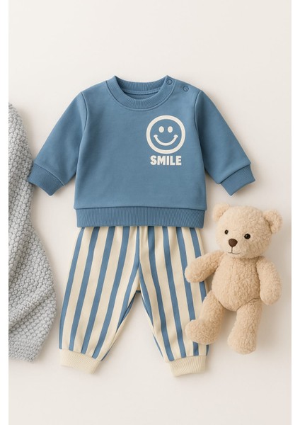 Ciobaby Erkek Bebek Takımı Smile Yazı Baskılı fiyatları