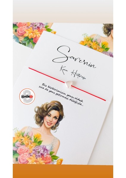 Kına Gecesi Hatırası Kalp Inci Bileklik 50 Adet modelleri