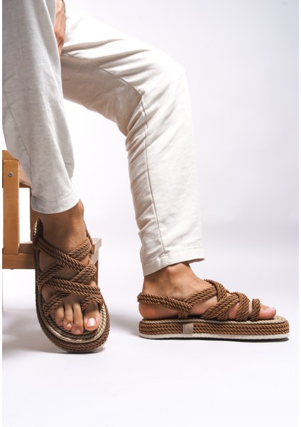 Erkek Sandalet Rahat Kullanım İçin Özel Tasarım Keten Malzeme İle fiyatları