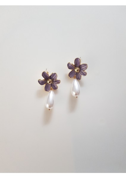 Mor Menekşe Incili Küpe fiyatları