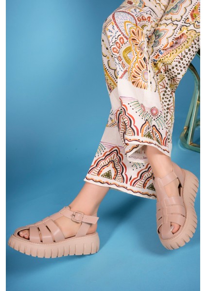 Kadın Sandalet 0012600 Bej Renk