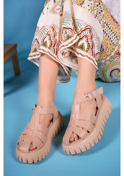 Kadın Sandalet 0012600 Bej Renk modelleri