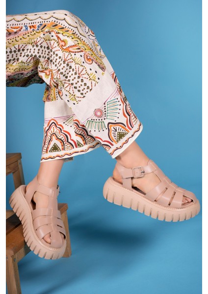 Kadın Sandalet 0012600 Bej Renk indirimleri