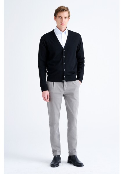 Erkek Siyah Düğmeli Yün Hırka fiyatları