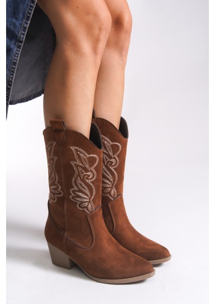 Qiraveth Kadın Western Kısa Çizme 001250061