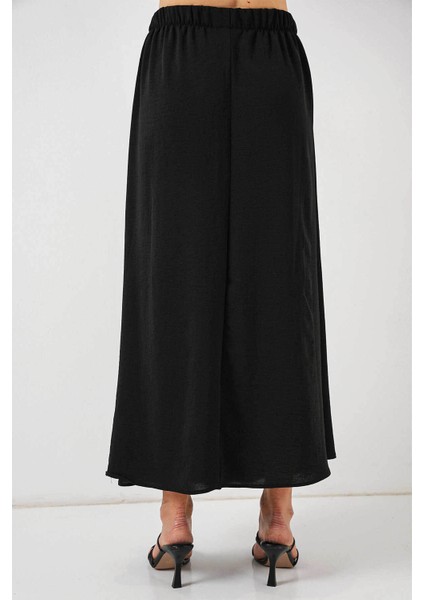 Uzun Ayrobin Siyah Kadın Etek 8050 fırsatları