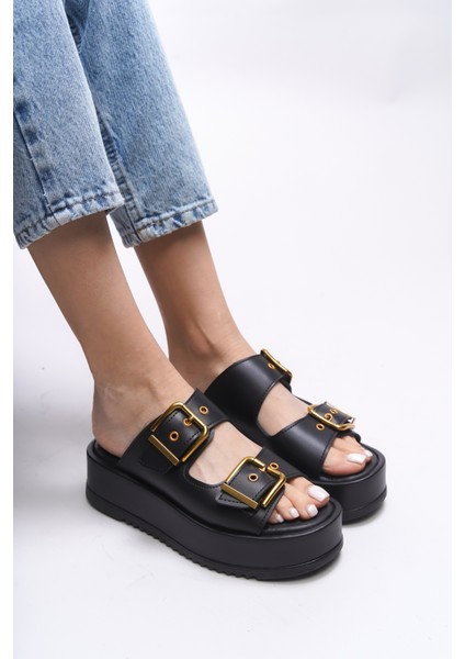 Winledha Kadın Çift Tokalı Terlik 001278