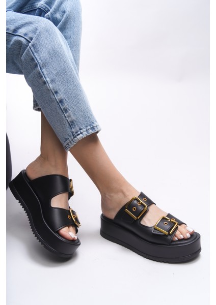 Winledha Kadın Çift Tokalı Terlik 001278 fiyatları