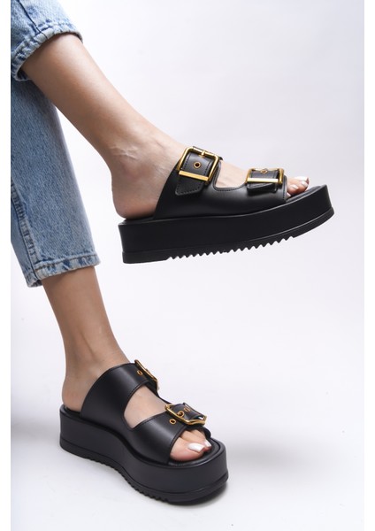 Winledha Kadın Çift Tokalı Terlik 001278 modelleri