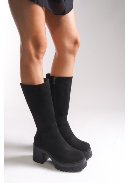 Lvamel Kadın Diz Altı Topuklu Çizme 0012501 fiyatları