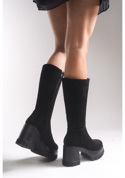 Lvamel Kadın Diz Altı Topuklu Çizme 0012501 fırsatları