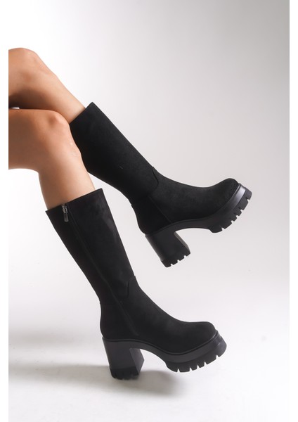 Lvamel Kadın Diz Altı Topuklu Çizme 0012501 indirimleri