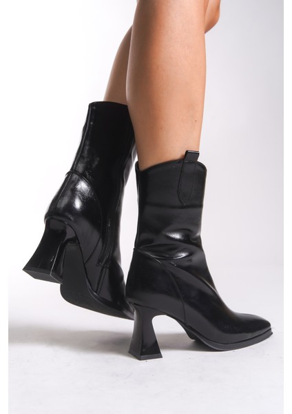 Qhicase Kadın Yüksek Topuklu Kısa Çizme 0012805 indirimleri