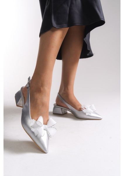 Elyenria Arkası Açık Sivri Burunlu Kadın Topuklu Ayakkabı 0012126 fırsatları