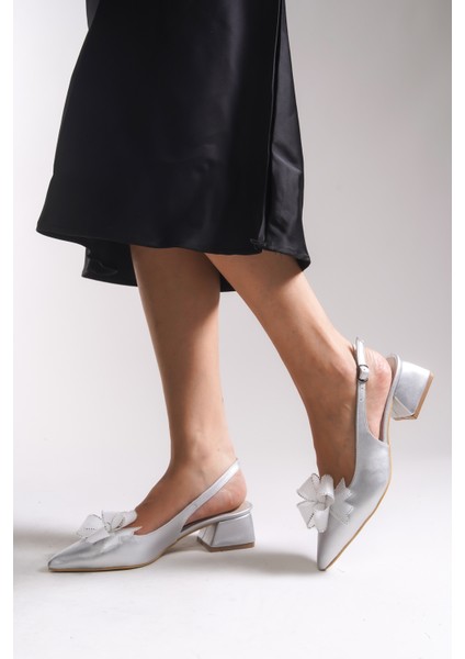 Elyenria Arkası Açık Sivri Burunlu Kadın Topuklu Ayakkabı 0012126 indirimleri