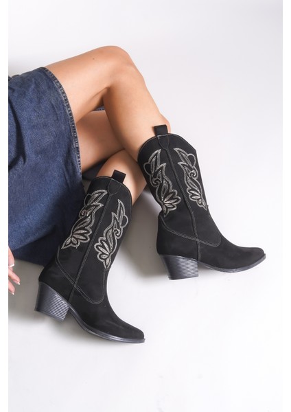 Qiraveth Kadın Western Kısa Çizme 001250061