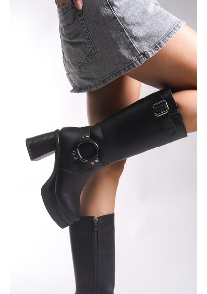 Iohlartha Kadın Tokalı Topuklu Çizme 00121515 fiyatları