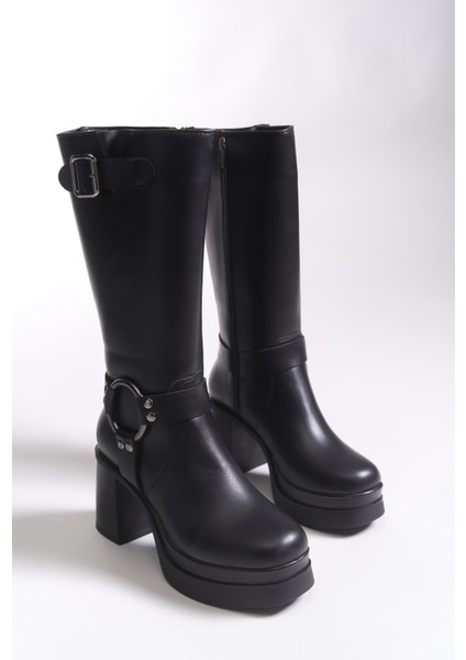 Iohlartha Kadın Tokalı Topuklu Çizme 00121515 indirimleri