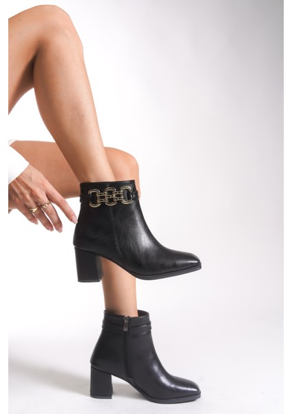 Kadın Zincir Detaylı Topuklu Bot 00121060 fiyatları