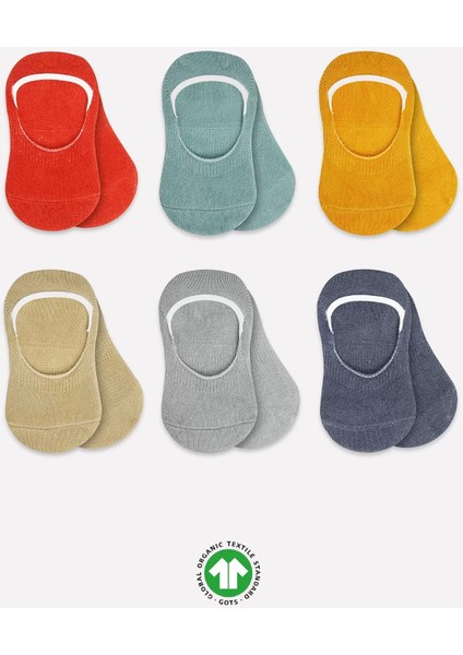 Bistyle 6'lı Mix Babet Çorap 30101 Kiremit