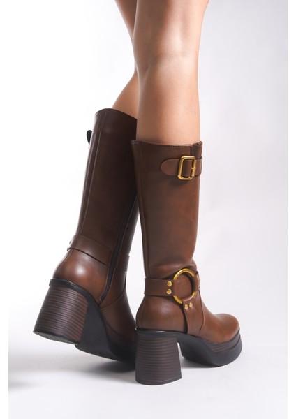 Iohlartha Kadın Tokalı Topuklu Çizme 00121515 fırsatları