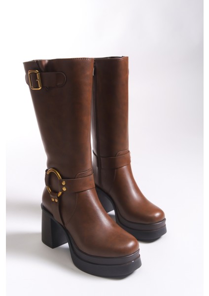 Iohlartha Kadın Tokalı Topuklu Çizme 00121515 indirimleri