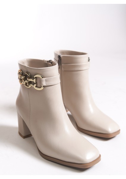 Kadın Zincir Detaylı Topuklu Bot 00121060 indirimleri