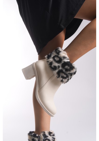 Rielradh Kadın Kürk Detaylı Topuklu Bot 0012501 fiyatları