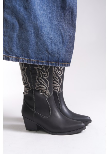 Qiraveth Kadın Western Kısa Çizme 001250061 fırsatları