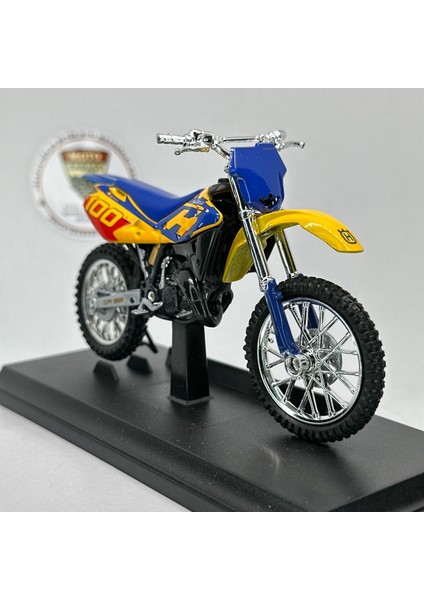 Husqvarna CR125 1:18 Diecast Maket Motor – Metal Model Motosiklet