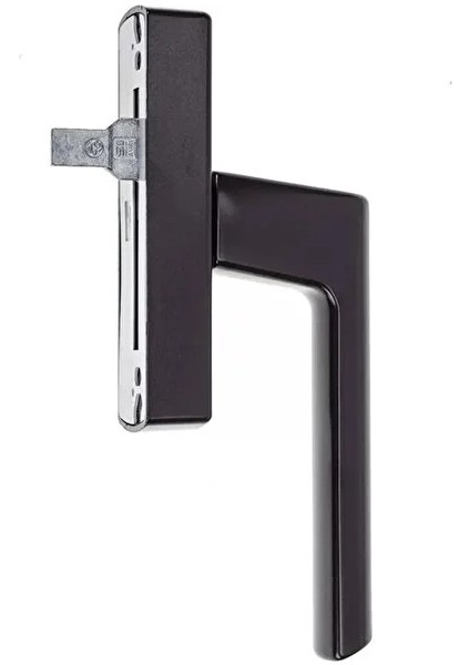 (Si Aubi) Alüminyum Eksenel Pencere Kolu Mat Siyah Ral 9005