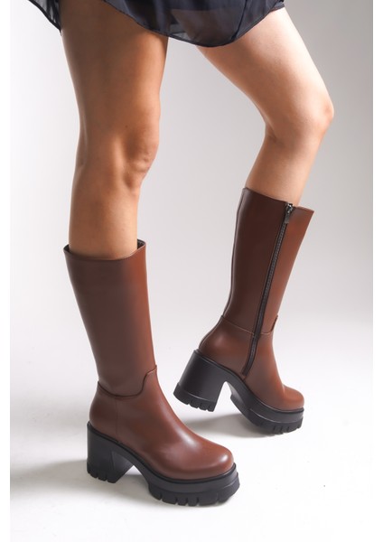 Lvamel Kadın Diz Altı Topuklu Çizme 0012501 fiyatları