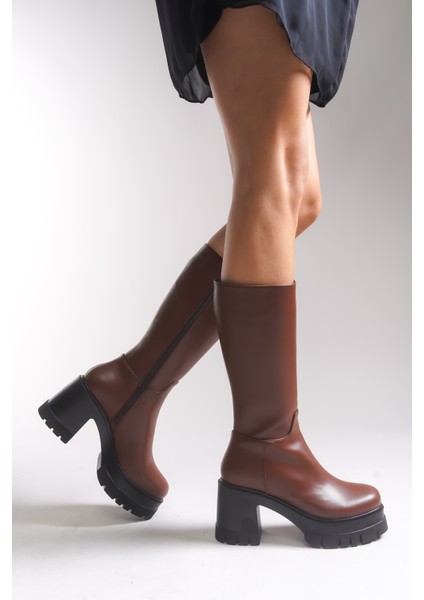 Lvamel Kadın Diz Altı Topuklu Çizme 0012501 modelleri