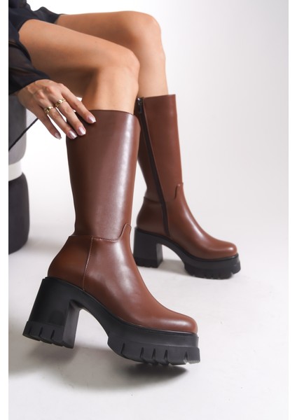 Lvamel Kadın Diz Altı Topuklu Çizme 0012501 fırsatları