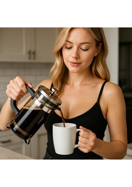 Şık Tasarım Cam French Press – 350 ml