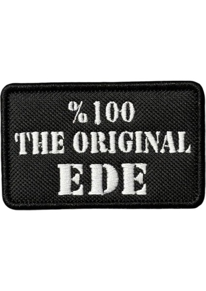 The Original Ede Yazılı Nakış Peç Patch - 8x5 cm