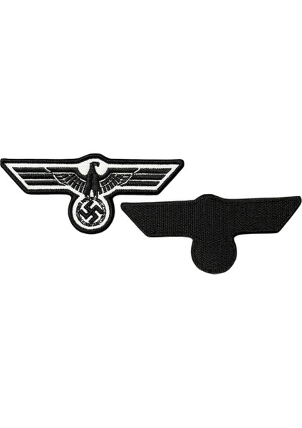 Beyaz Zemin Koleksiyon Nostaljik Kartal Patch - 11X5 cm fiyatları