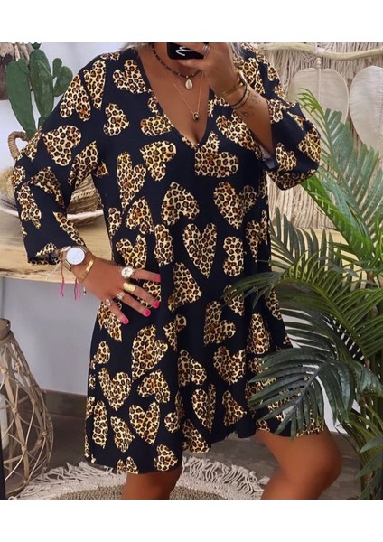 Kadın Uzun Kollu V Yaka Uzun Kol Mikro Midi Boy Elbise fırsatları