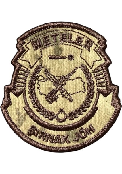 Meteler Şırnak Jöh Peç Nakış Patch - 8x8 cm