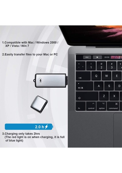 Ses Kayıt Cihazı USB Şeklinde Fark Edilmez Tasarım 16GB Sese Duyarlı Kayıt modelleri