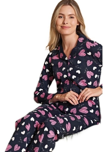 Kadın Önden Düğmeli Uzun Kollu Pijama Takımı S/xl Alessia Verona Rahat Ev Giyim Kışlık Hediyelik fiyatları