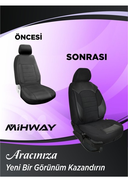 Skoda Octavia 2013-2017 Modeller Için Koltuk Kılıfı Ön Arka Tam Set Orqide Anka Serisi modelleri