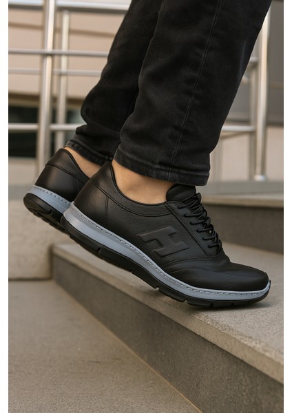 GR0383 Hakiki Deri 38 Numara Küçük Numara Baskı Azaltıcı Faylon Taban Lastik Bağcık Günlük Sneaker Kadın Erkek Ayakkabı