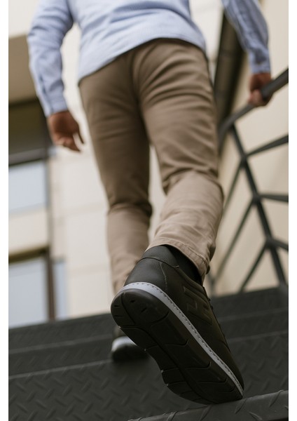 GR0383 Hakiki Deri 38 Numara Küçük Numara Baskı Azaltıcı Faylon Taban Lastik Bağcık Günlük Sneaker Kadın Erkek Ayakkabı