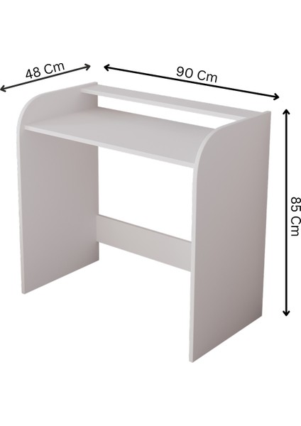Aeris Beyaz Mdf Raflı Çalışma Masası 85 cm modelleri