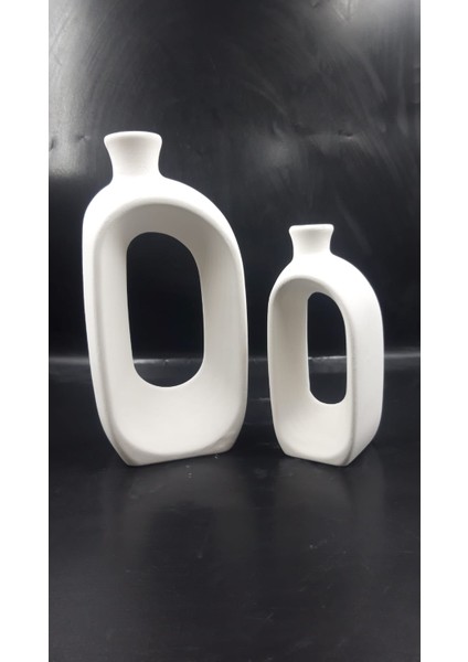 Cosmos Vazo – Boyamaya Hazır Çini Bisküvi Dekoratif Obje