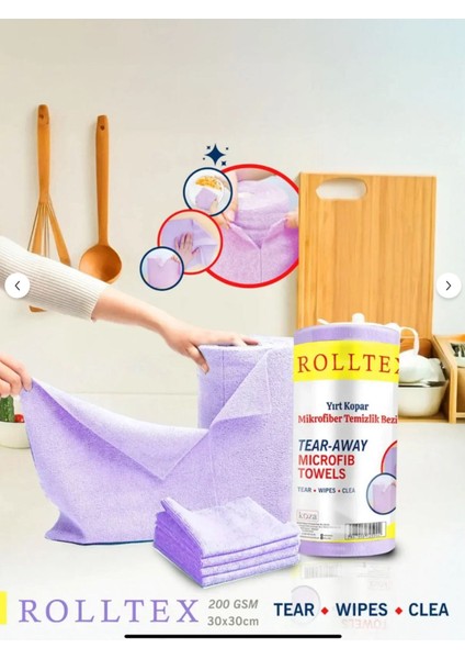 4'lü Paket 80'li 30X30CM Yırt Kopar %100 Mikrofiber Temizlik Bezi 4 Renk fiyatları