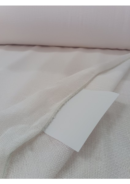 Kalın Dokulu Hasır Keten Tül Perde - Açık Pembe - Pileli Dikim 1x2,5 Pile - BRS423 indirimleri