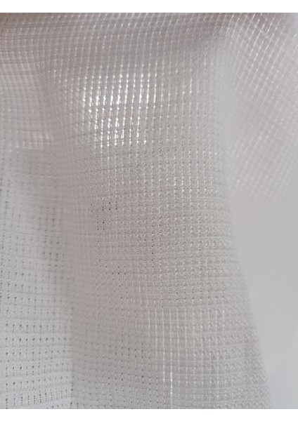 Kalın Dokulu Hasır Keten Tül Perde - Krem - Pileli Dikim 1x2,5 Pile - HTY841
