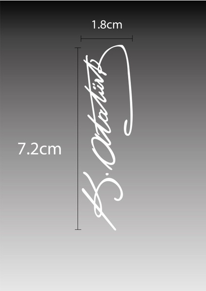 K.atatürk Makyaj Ayna Yazısı | Araba/motosiklet/kask Cam Etiket Sticker | 7,2x1.8cm fiyatları